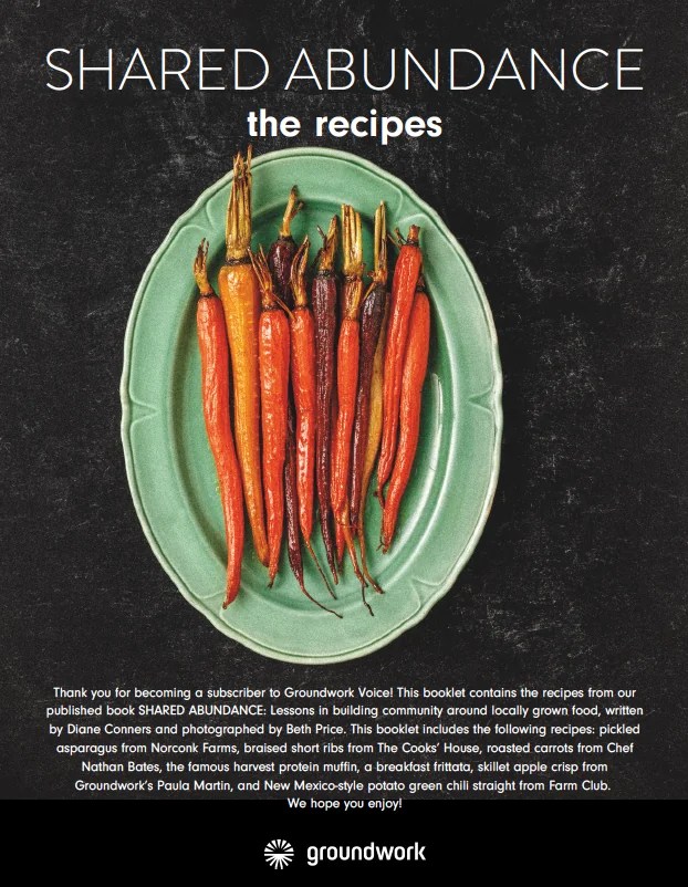 Shared Abundance recipes cover Shared Abundance recipes cover
